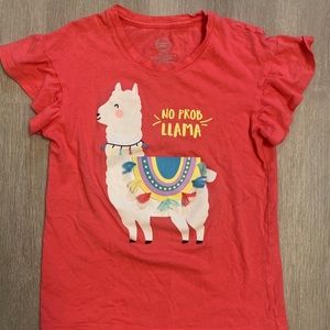 Wonder Nation girls sz medium lama shirt
